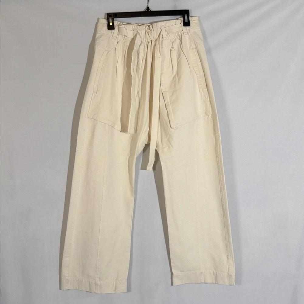 Free People Skyrider Relaxed Fit Pant Size S Cream Color NWOT - Picture 3 of 11